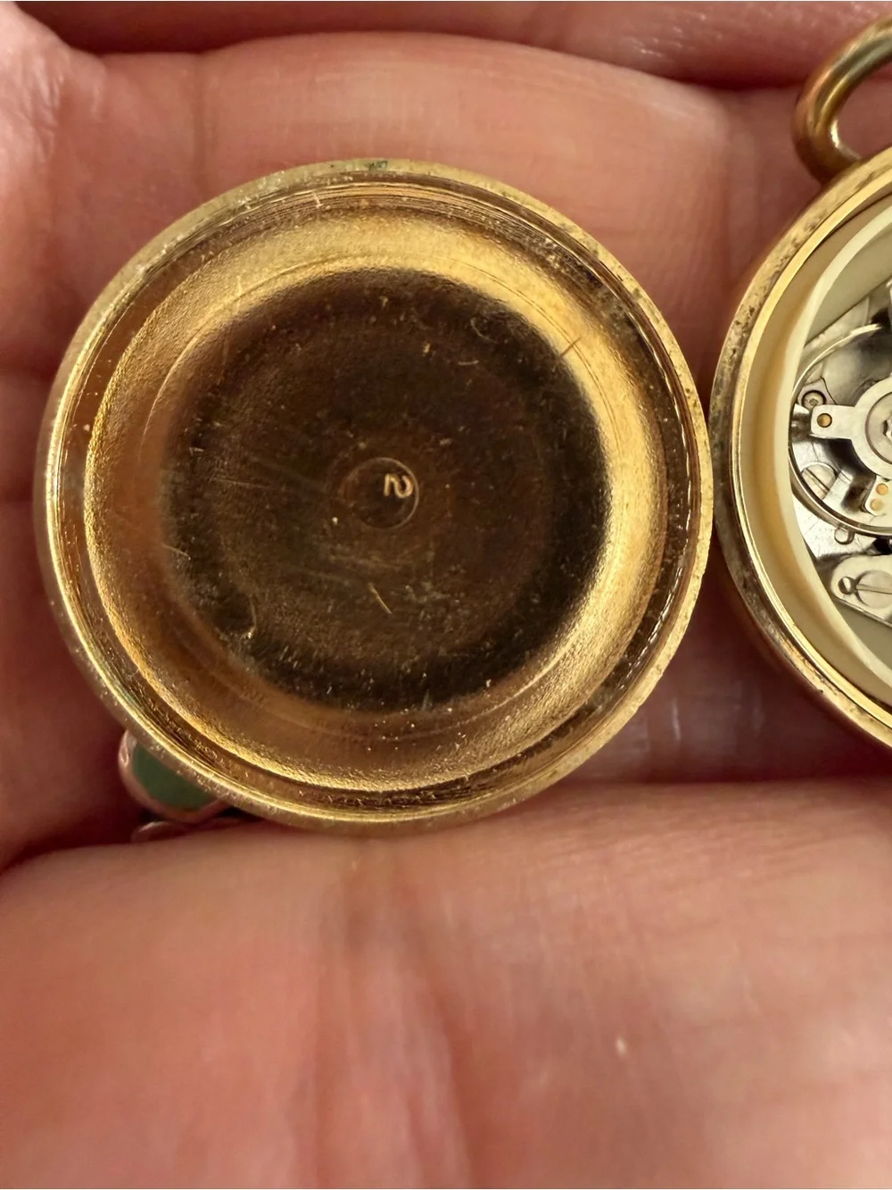 Royal Gold Pocket Watch - White Dial 1” pre owned